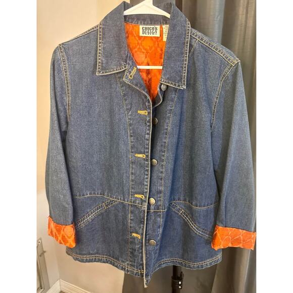 Vintage Chicos Design jean jacket - size 1 - Picture 1 of 10